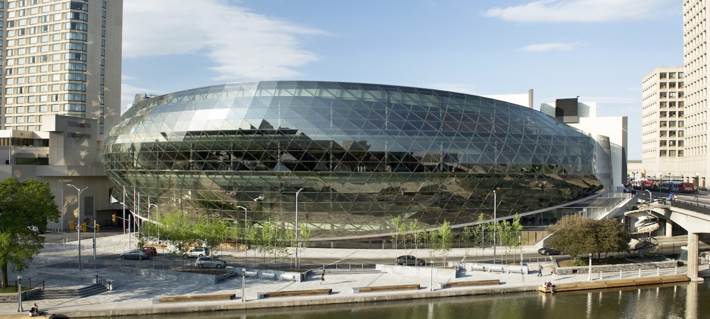 Landscape photograph of the Shaw Centre in Canada