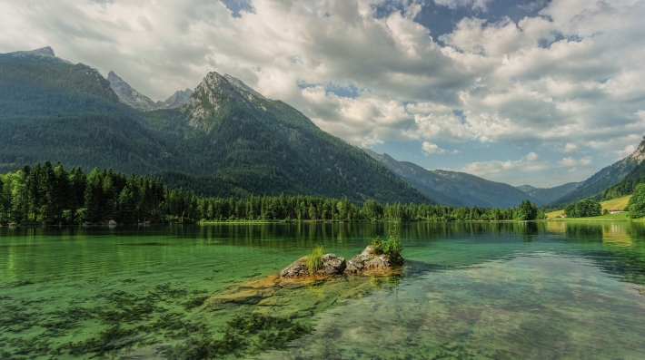 Mountains and a lake