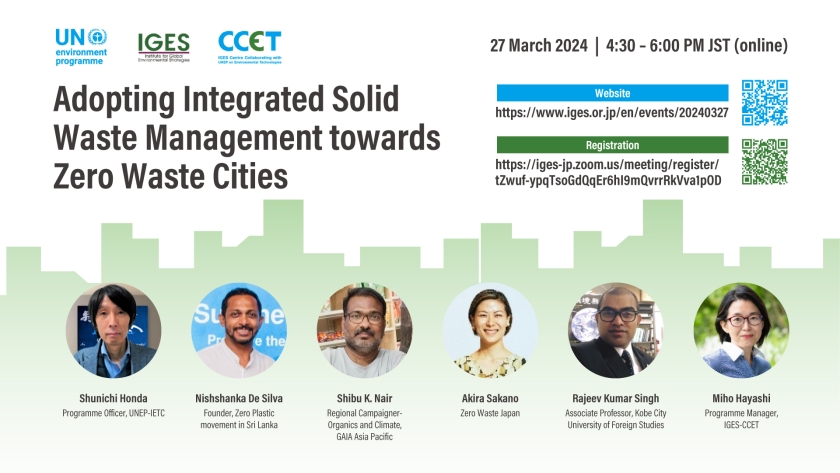 Flyer for Adopting Integrated Solid Waste Management towards Zero Waste Cities event