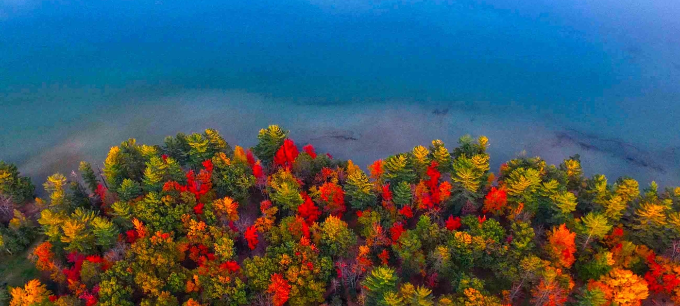 Image of landscape with body of water