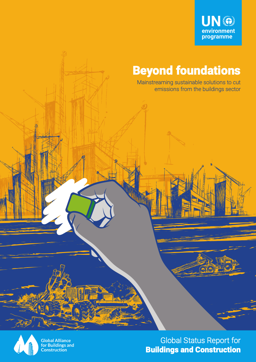 Report cover of the 2023 Global Status on Buildings and Construction